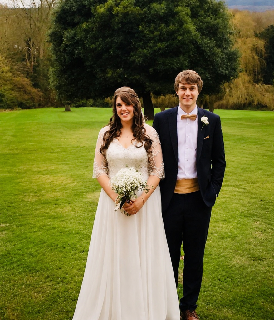Hand embroidered crystal embellishment recreated sleeves and bespoke neckline changes on illusion tulle during a couture wedding dress transformation in Greater London, Sutton Surrey.