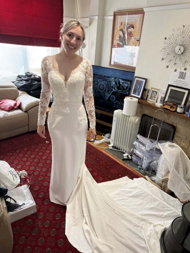 at last fitting at my greater London studio in Sutton.