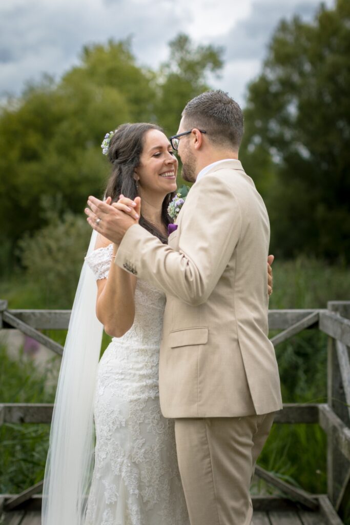Wedding photography showing anniversary photoshoot for a Morden bride