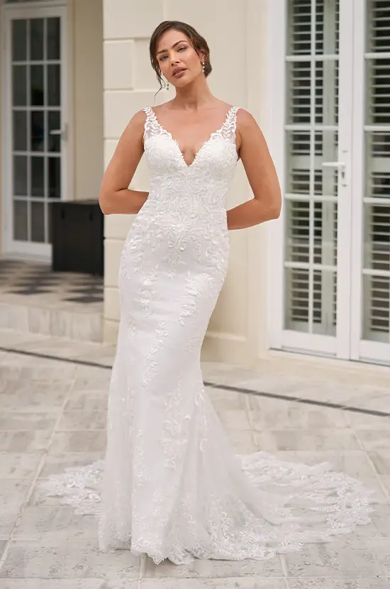 before adjusting dress
