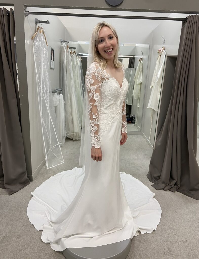 Original WED2B Fabien wedding dress before bridal alterations
