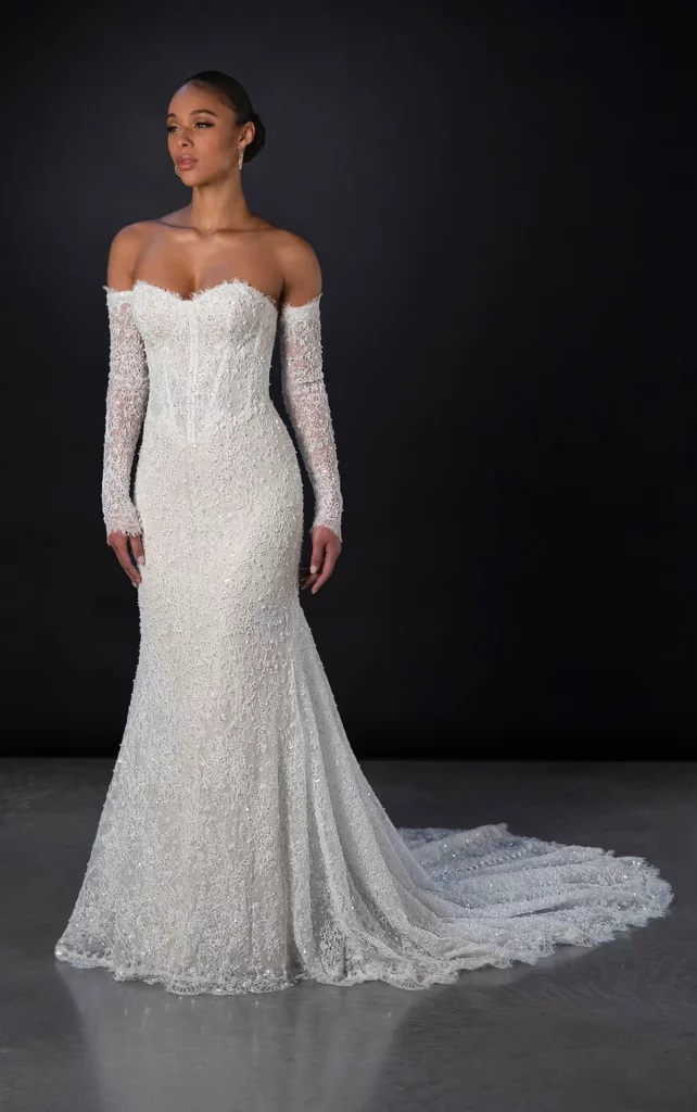 Martina Liana bridal alterations Wimbledon fitted lace wedding dress original
