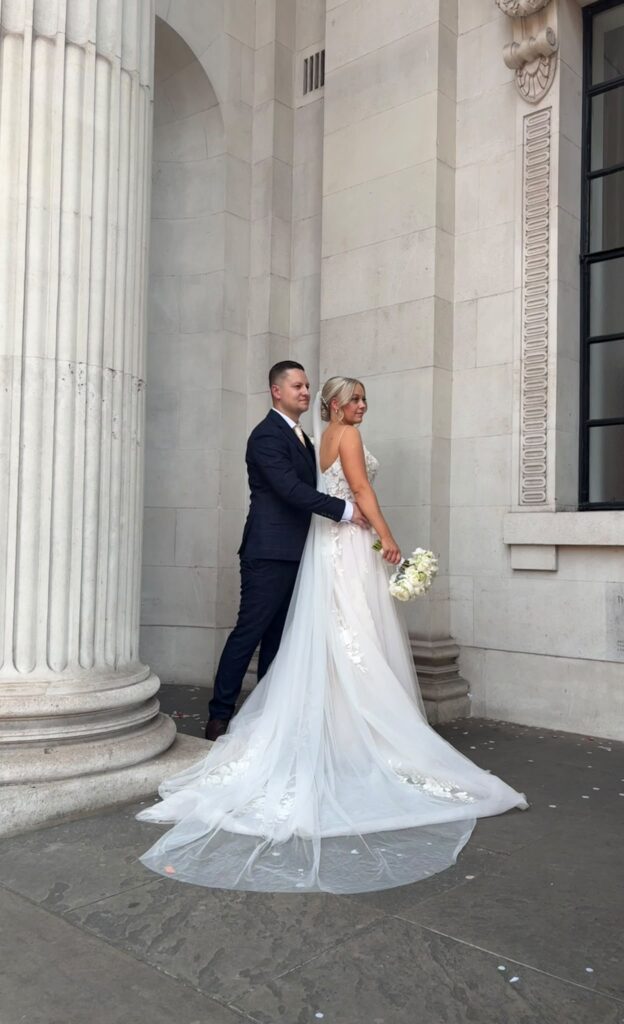 Bridal alterations Wimbledon for a real bride on her wedding day