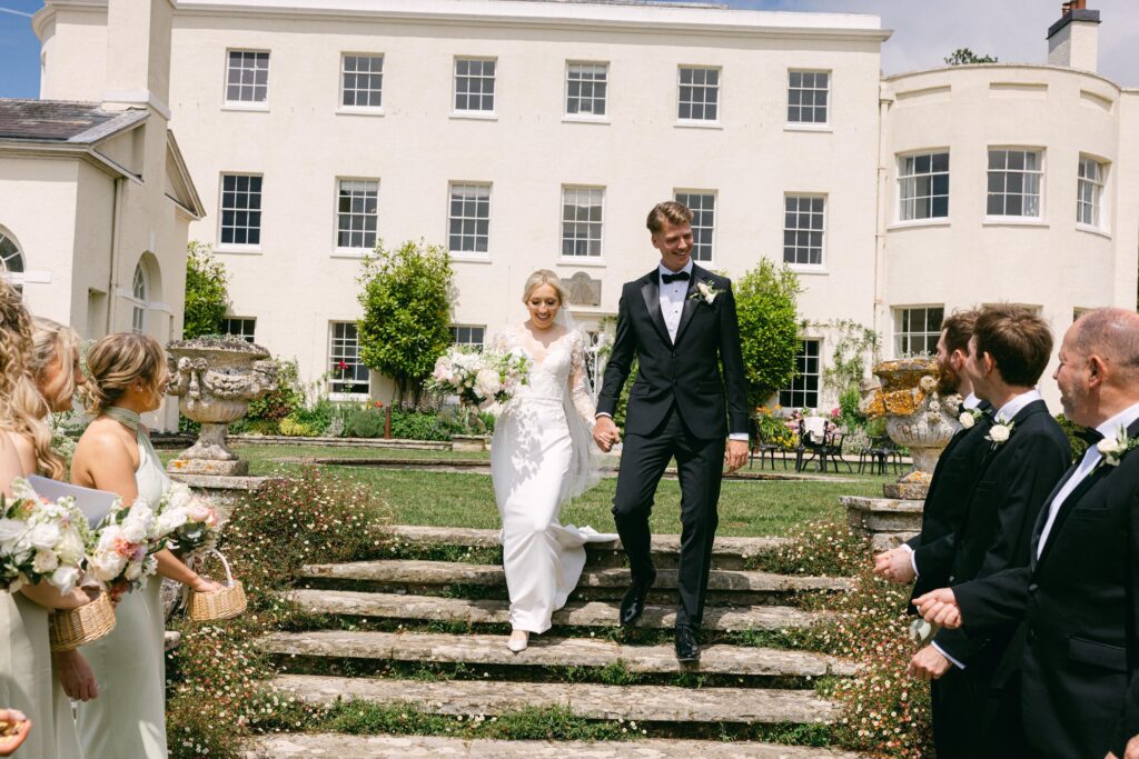 Bridal Alterations Horsham – Emma wearing her expertly altered WED2B Fabien wedding dress