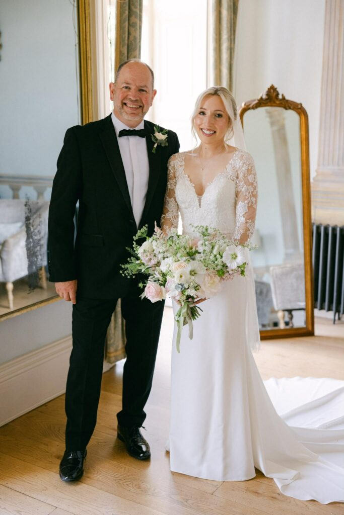 bride with her father.