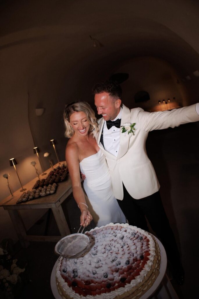 cutting cake