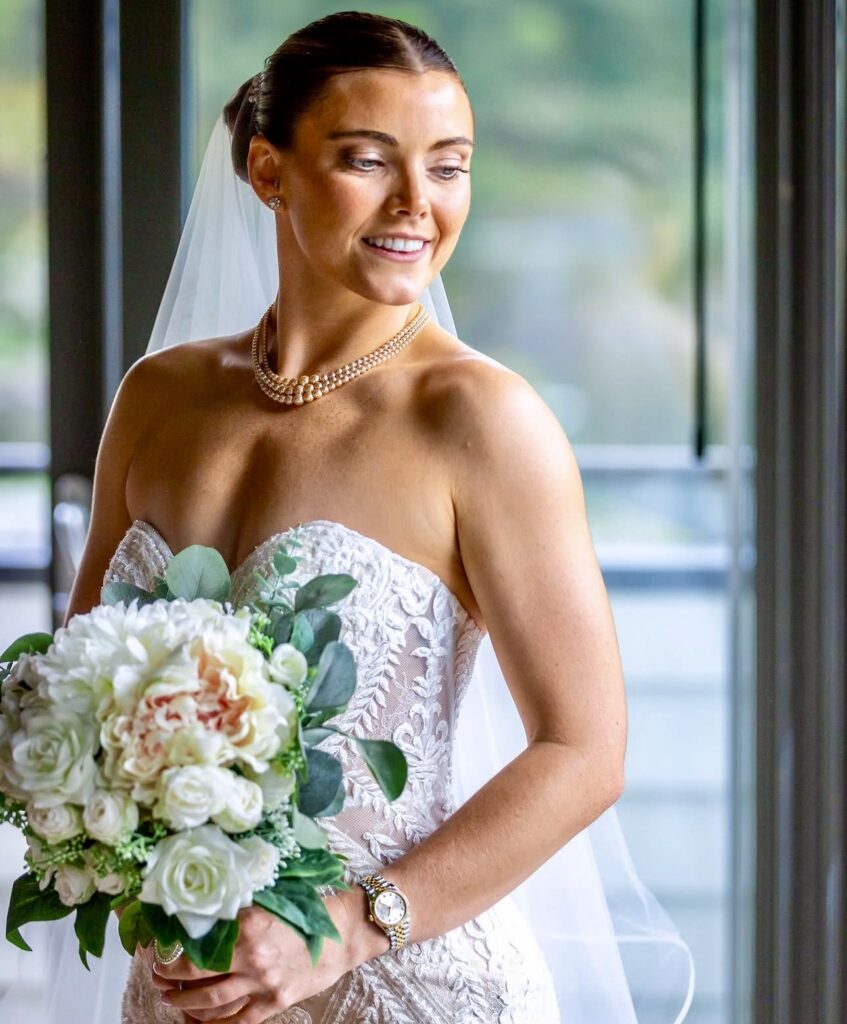 Martina Liana wedding dress after specialist bridal alterations for a Norway destination wedding