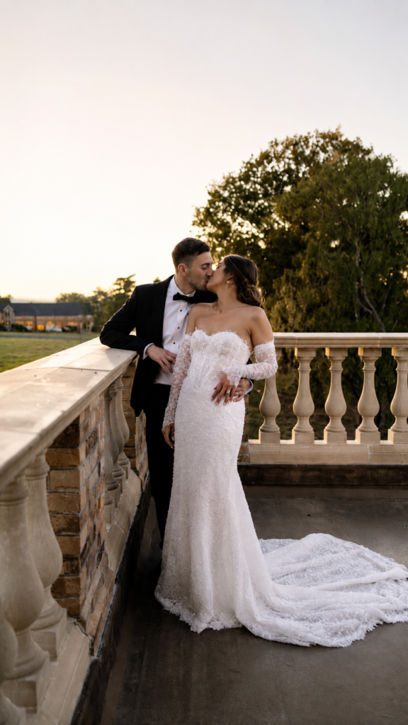 london bride wearing her wedding dress