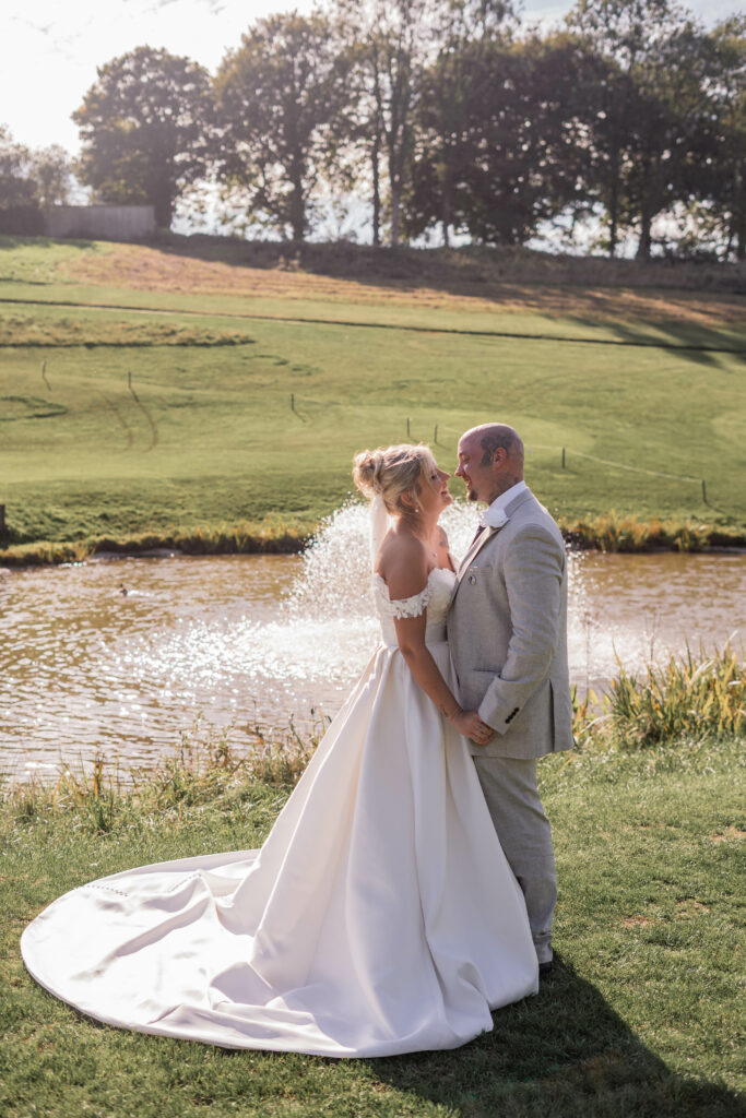 back view Anna Sorrano Bridal Alterations – Worcester Park bride wearing her altered WED2B Anna Sorrano wedding dress