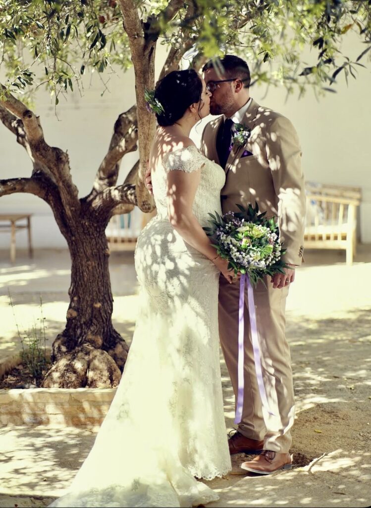 Wedding photography showing bridal alterations completed for a Morden bride