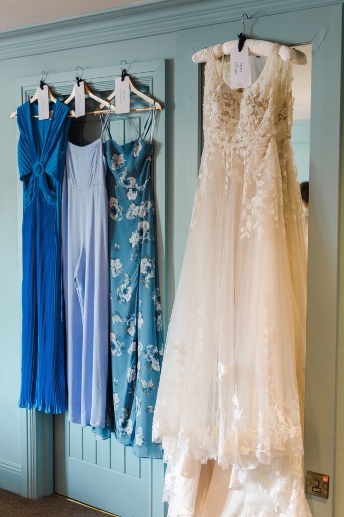 steam pressed bridal dress