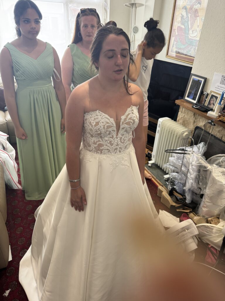 perfect fitting bride said I am a wonder woman & magician