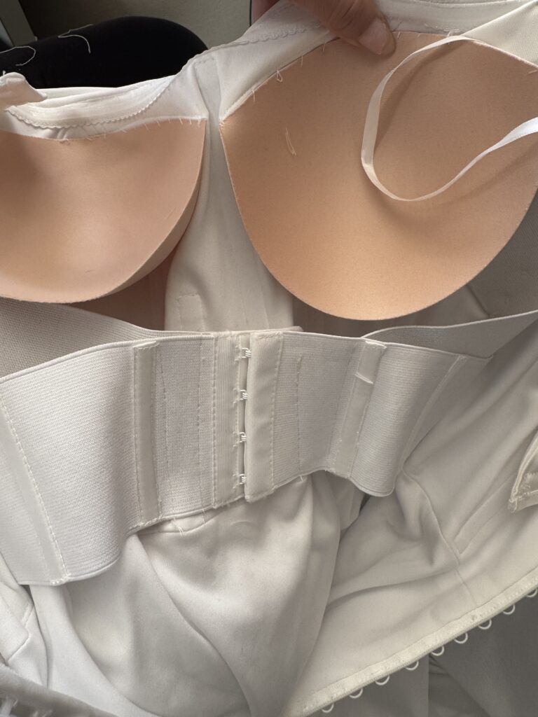 Bridal Alterations Chiswick Hidden inner corset installed inside a WED2B Luka wedding dress for extra bridal support