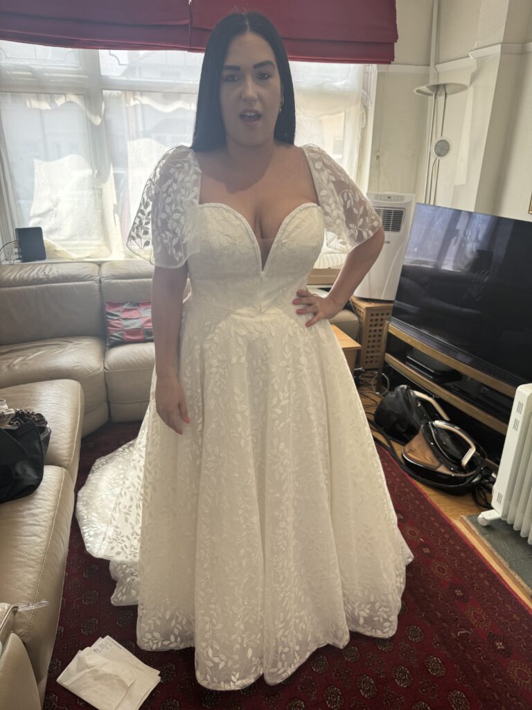 Wedding Dress Alterations Leatherhead final fitting at my bridal Studio in Sutton Surrey.