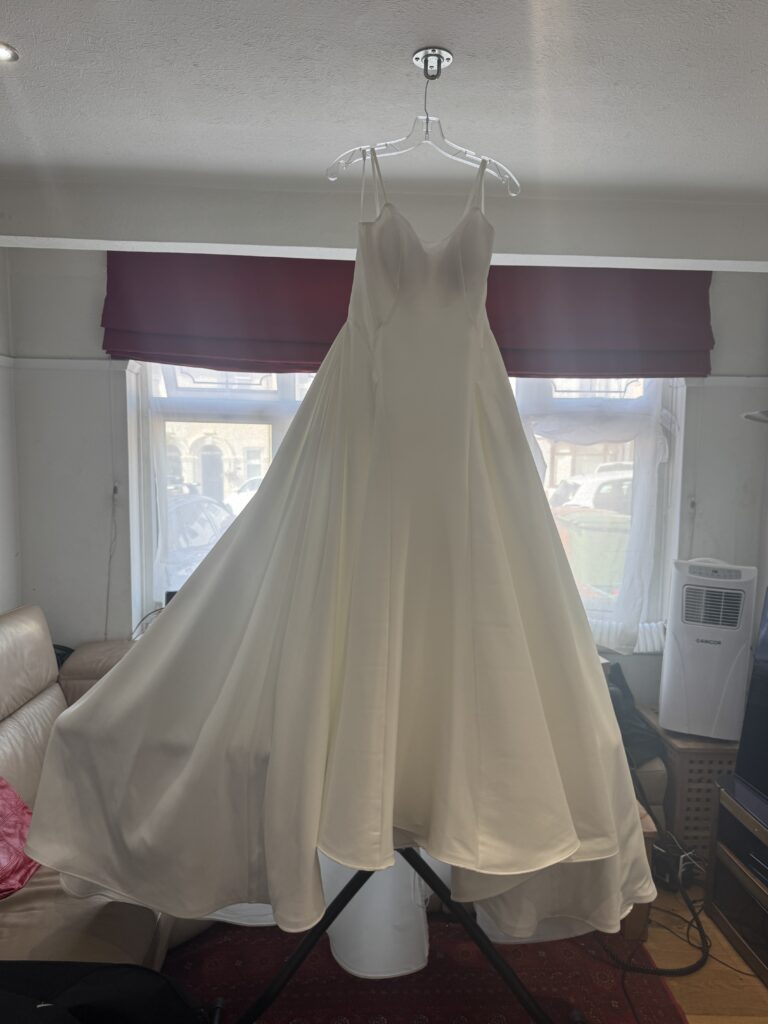 Final press after full alterations to the dress.
