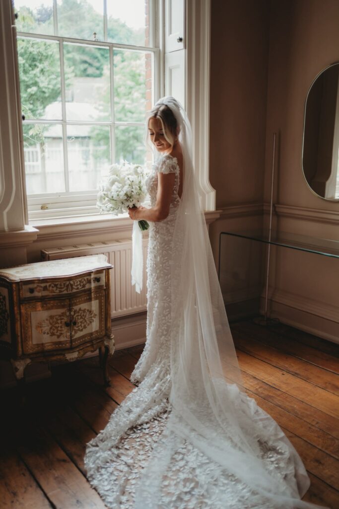 Croydon bride wearing her altered Made With Love Darcy wedding dress
