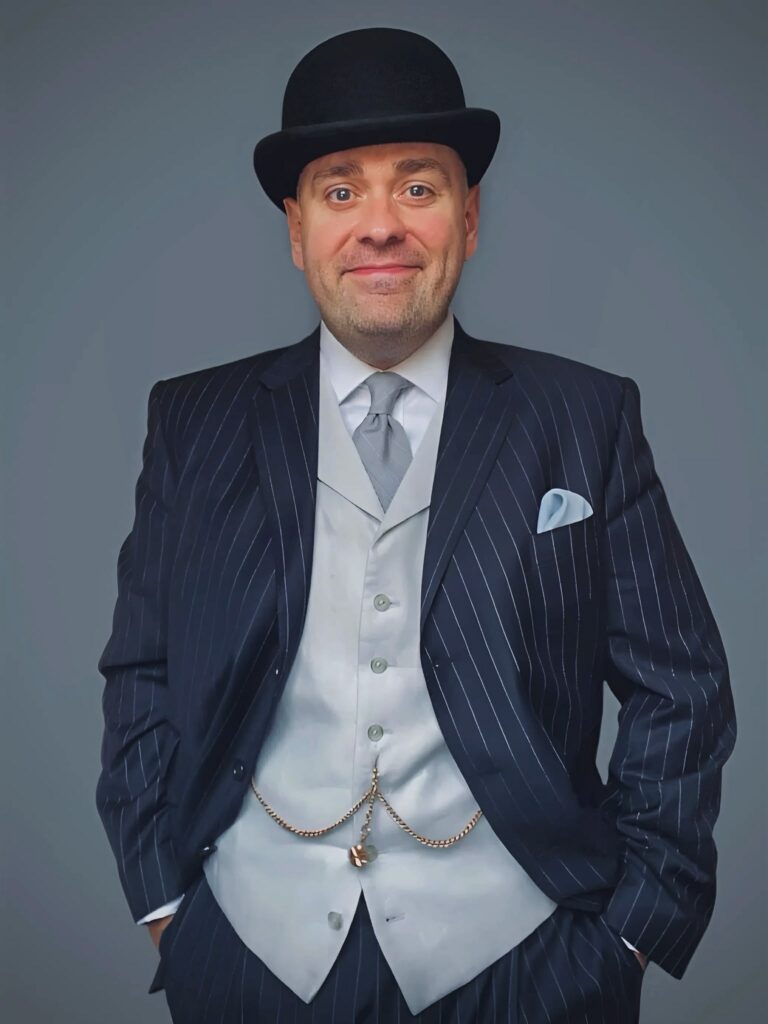 Gentleman wearing tailored suit after professional alterations