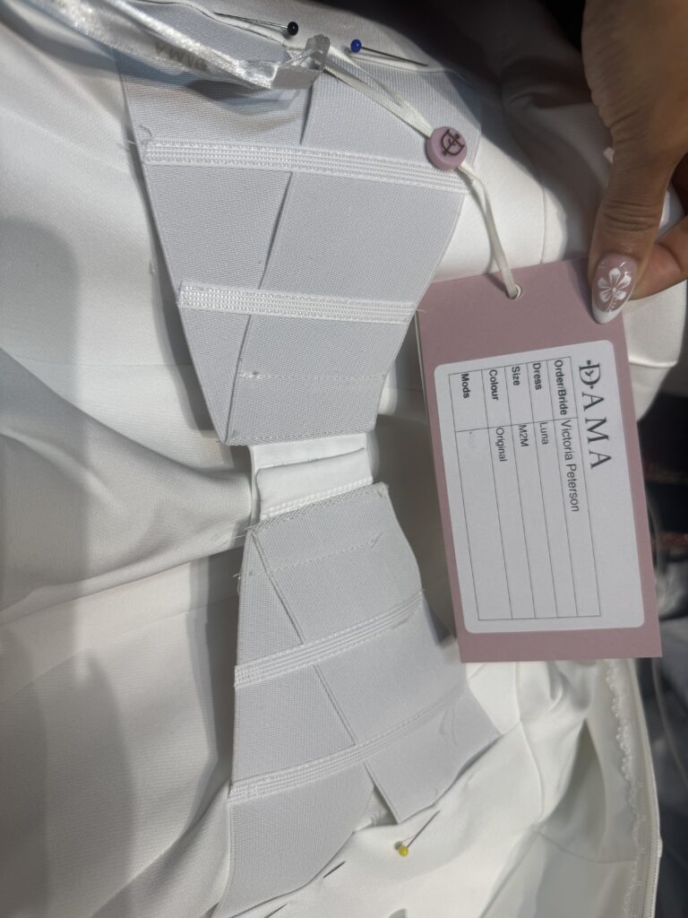 inner fitted corset which was added inside dress.