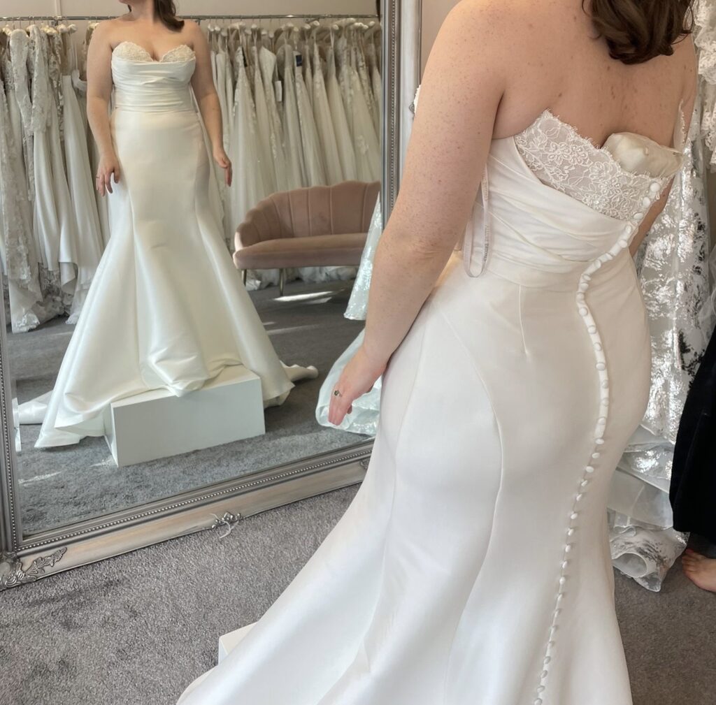 Allure Bridals Wedding Dress bride was recommended to me by Outlet by Aurora in Cheam for her bridal alterations.