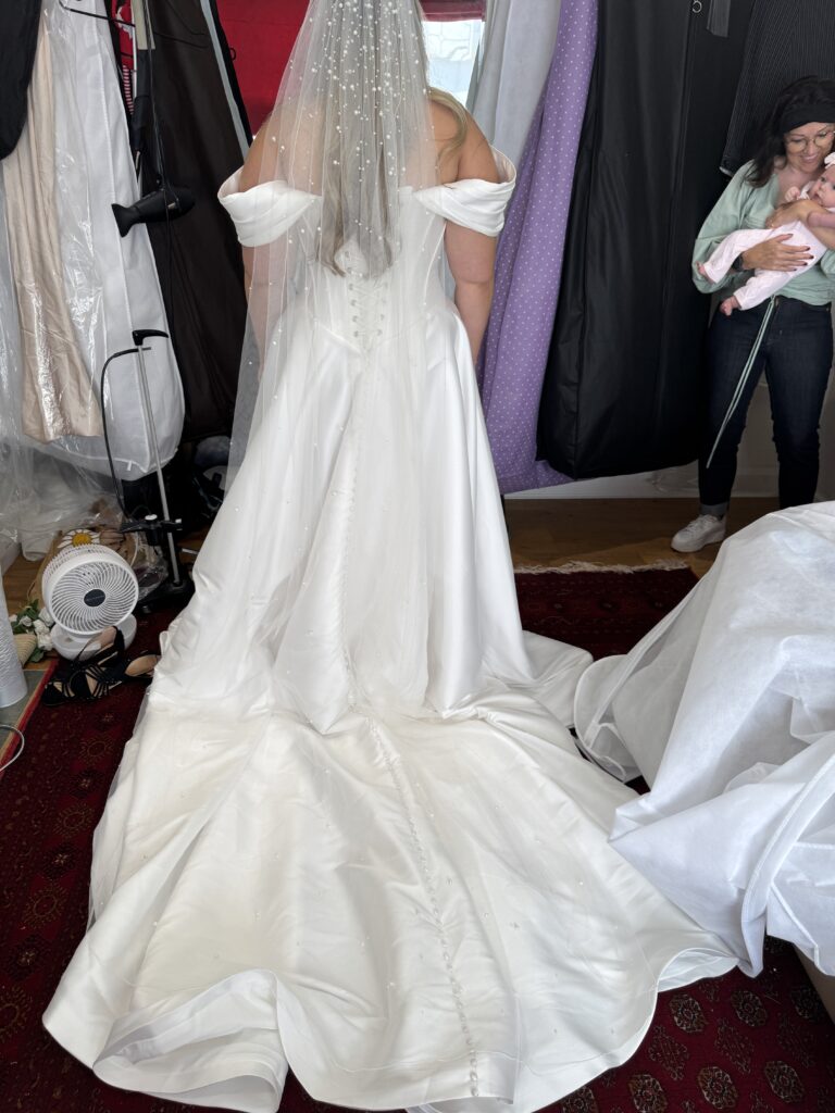 Caterham bridal alterations for a ball gown.