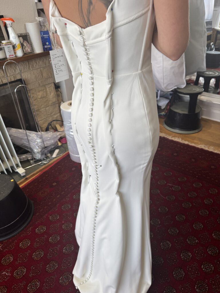 Allure Bridal Alterations Wallington First fitting where the dress was huge on my brides frame 