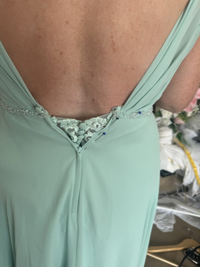 Bridesmaid Dress Alterations Warlingham client.