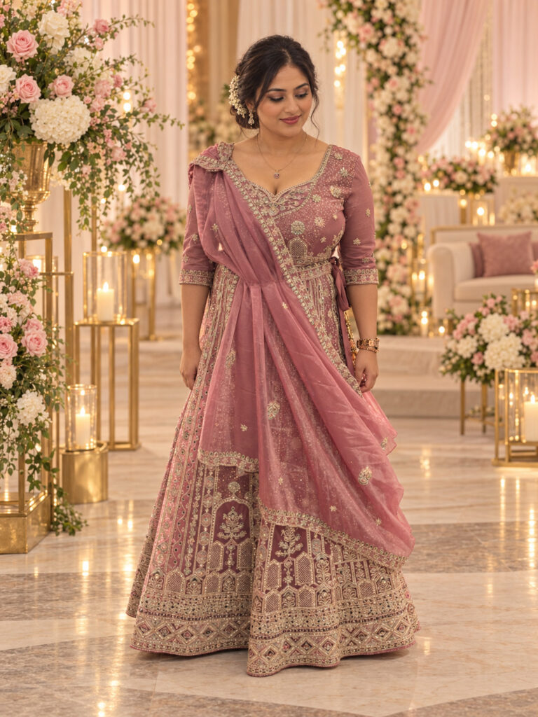 Indian Bridal Lehenga & Choli Stitching for a bride from Hayes in London.