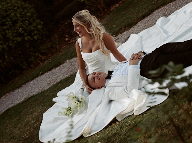 Milla Nova Ermana Mikado wedding dress showing fitted bodice and full pleated skirt