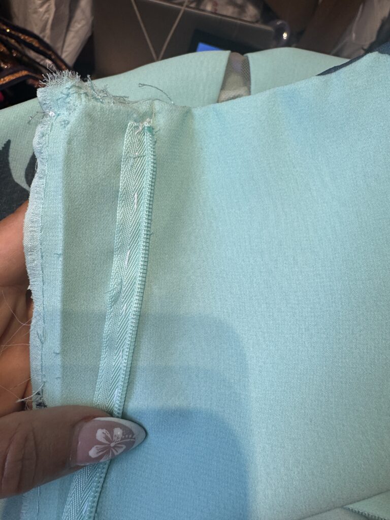 Veromia Occasion Wear Alterations Zip removed to be taken in one size down