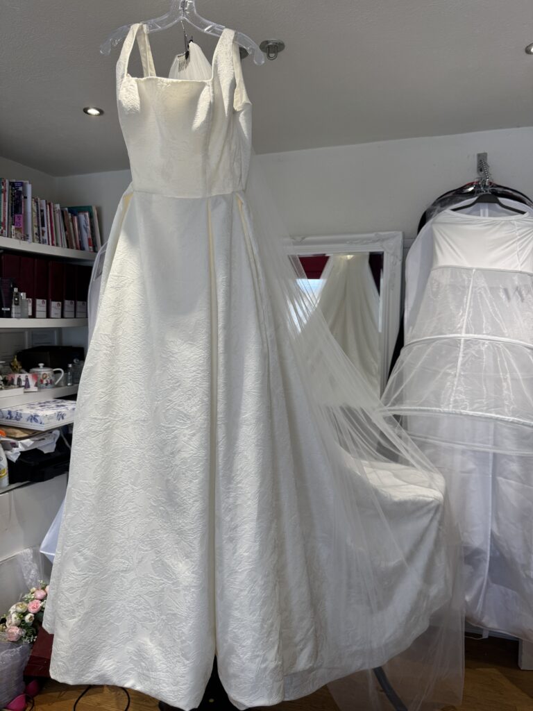 Oxted Bridal Alterations WED2B Florentina fully professionally steam pressed.